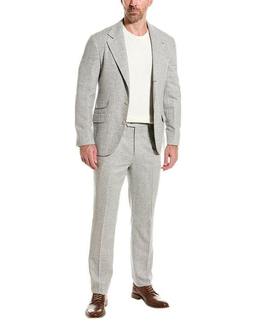 Brunello Cucinelli Gray 2pc Wool Suit for men