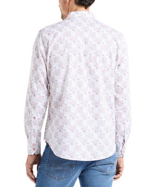 Robert Graham White Lurken Woven Shirt for men