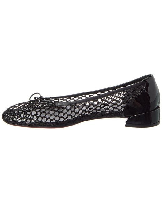 Christian Louboutin Black Sweetie Jane Mesh & Patent Ballerina Flat