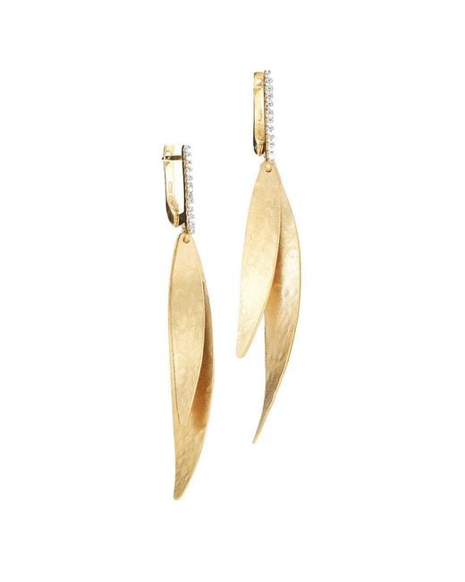 Reiss Metallic 14k 0.13 Ct. Tw. Diamond Dangling Earrings