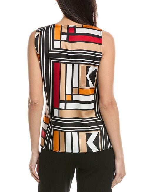 Karl Lagerfeld Black Printed Blouse