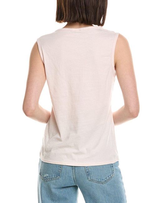 James Perse Blue Pocket Tank