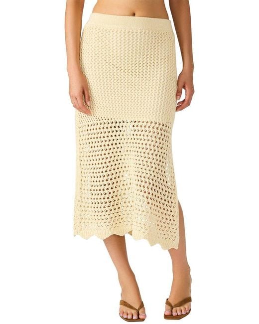 Steve Madden Yellow Tiffani Crochet Skirt