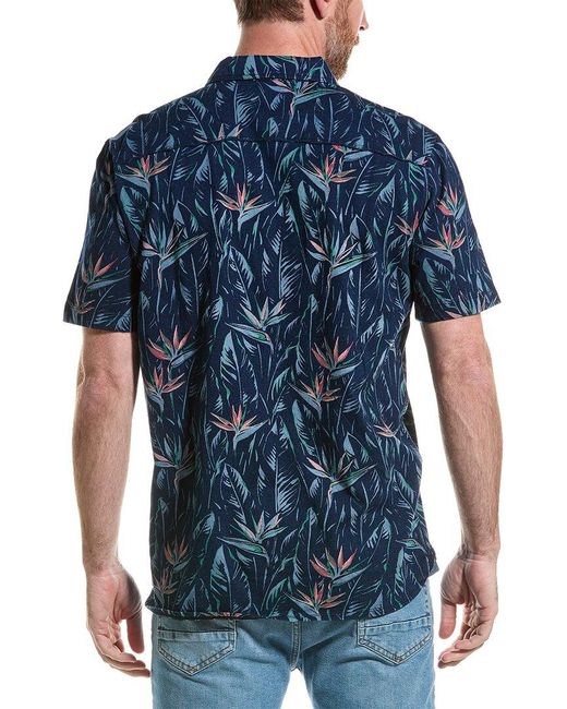 Tommy Bahama Blue Indigo Of Paradise Camp Shirt for men