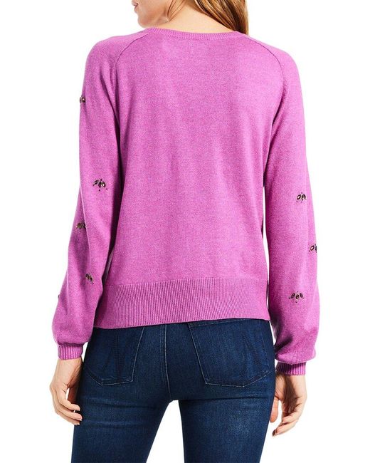 NIC+ZOE Purple Nic+zoe Hidden Gems Sweater