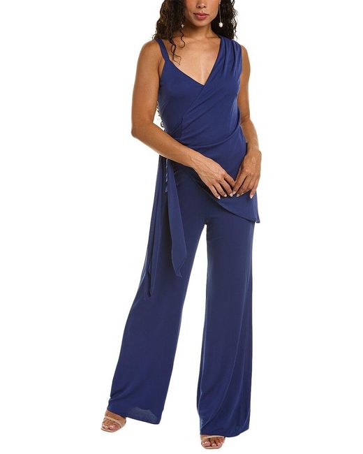 Halston Heritage Blue Zaria Jumpsuit