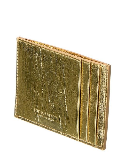 Bottega Veneta Natural Cassette Leather Card Case