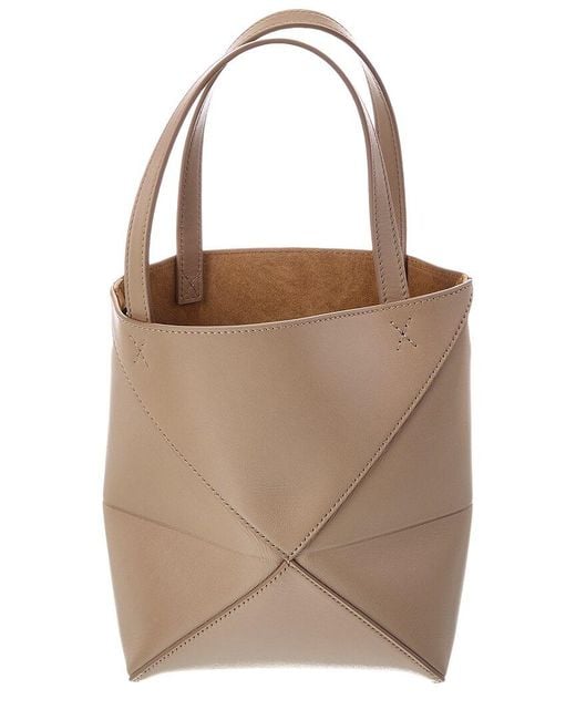 Loewe Brown Puzzle Mini Leather Tote