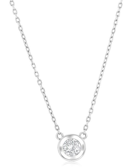 Jewels by Viomo Metallic 14K 0.47 Ct. Tw. Diamond Solitaire Pendant