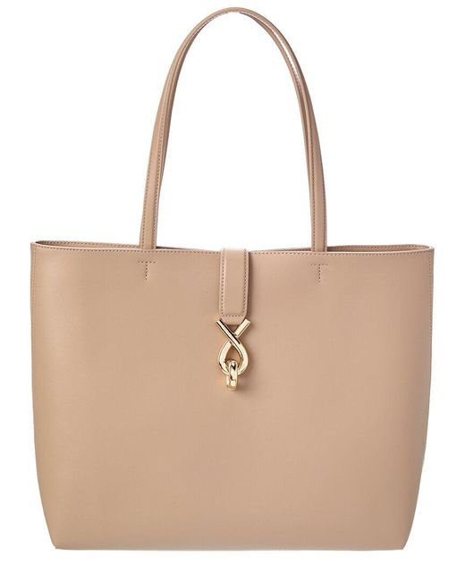 Furla Mianova Large Leather Tote in Natural | Lyst