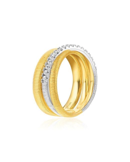 Suzy Levian CZ Jewelry Yellow Suzy Levian Golden Helix Cz Ring