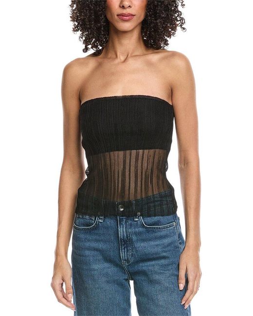 Jonathan Simkhai Black Emberly Tube Top