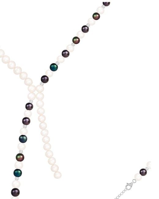 Splendid Metallic 6-7Mm Pearl Necklace