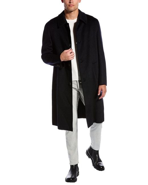Ted Baker Black Powpow Wool-blend Car Coat for men