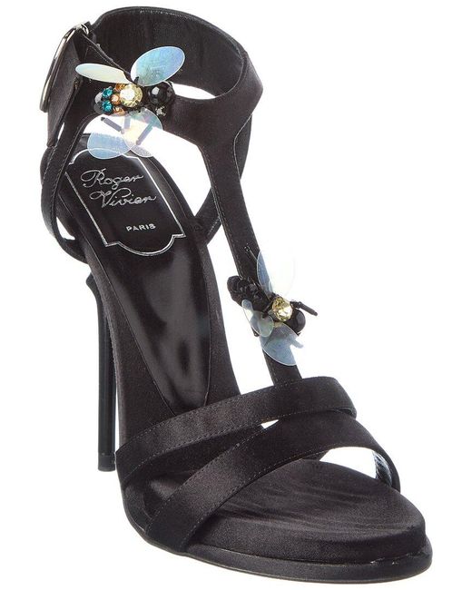 Roger Vivier Black Satin Sandal