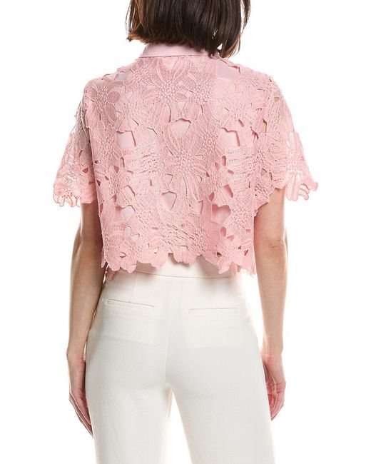 HL Affair Red Floral Lace Top