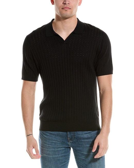 Tahari Black Collar Polo Sweater for men