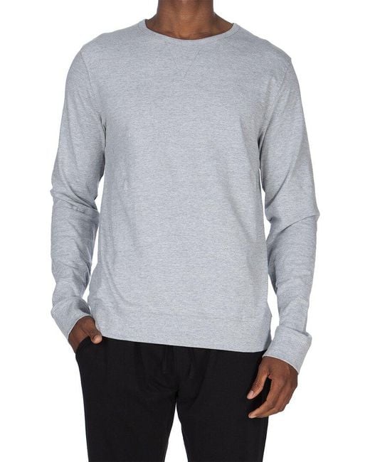 Unsimply Stitched Gray Super Soft Crew Sweatshirt for men