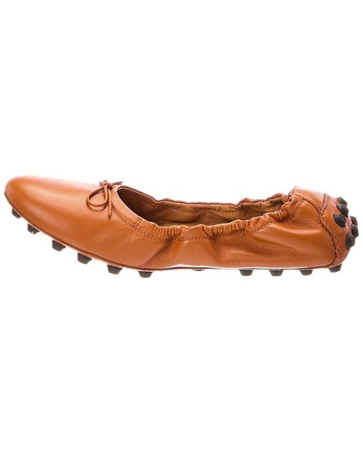 Tod's Brown Leather Flat