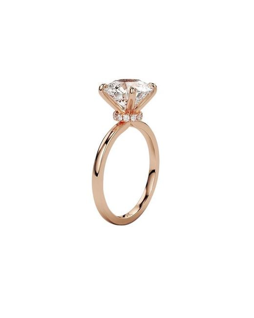 Lab Grown Diamonds White 14K Rose 3.00 Ct. Tw. Lab-Grown Diamond Ring