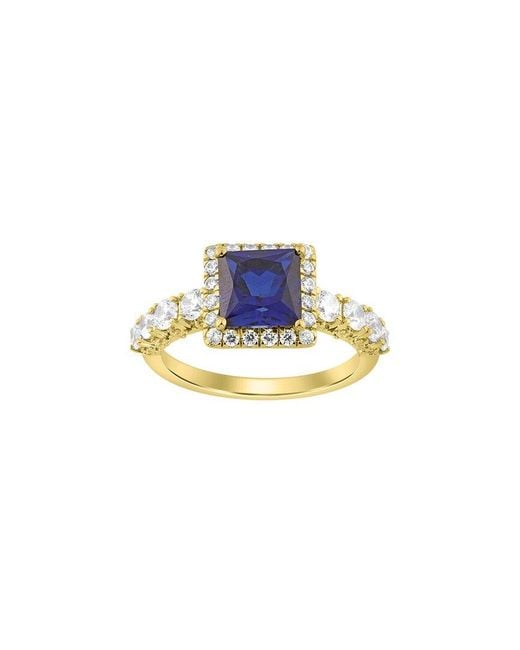 Brilliant Bloom Blue 14K 3.40 Ct. Tw. Lab-Grown Diamond & Sapphire Bridal Ring