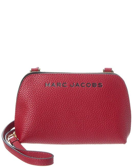 Marc Jacobs Red Bold Slg Small Leather Crossbody Pouch