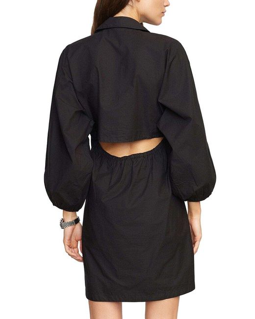 MODERN CITIZEN Black Clara Open-Back Button Down Dress