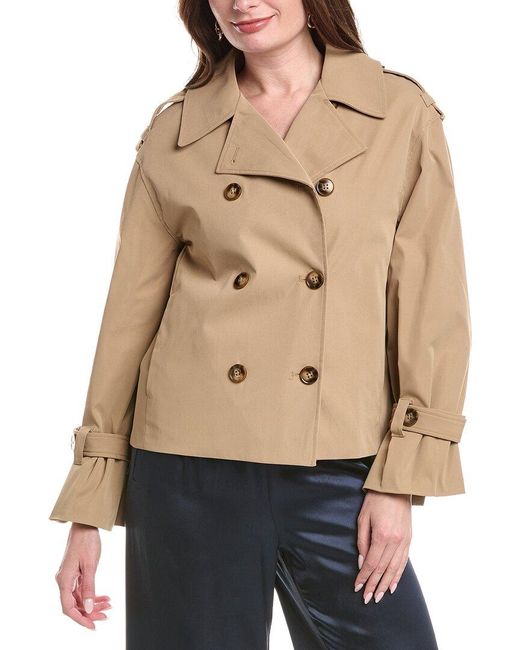 NVLT Natural Cropped Double-Breasted Coat