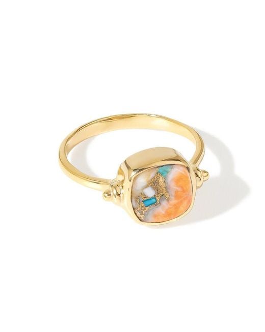 TIRAMISU Metallic 14K Over 2.35 Ct. Tw. Oyster Copper Solitaire Ring