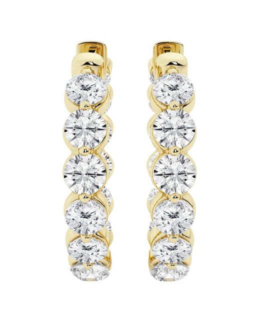Lab Grown Diamonds Metallic 14k 5.00 Ct. Tw. Lab Grown Diamond Earrings