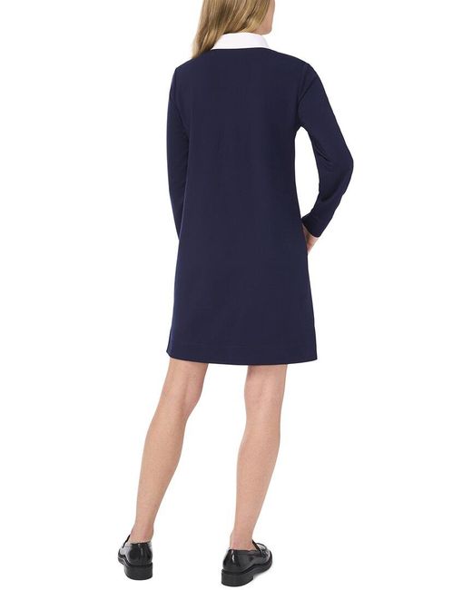Cece Blue Relaxed Polo Shirtdress