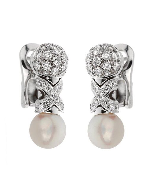BVLGARI White 18K 1.12 Ct. Tw. Diamond Earrings (Authentic Pre-Owned)