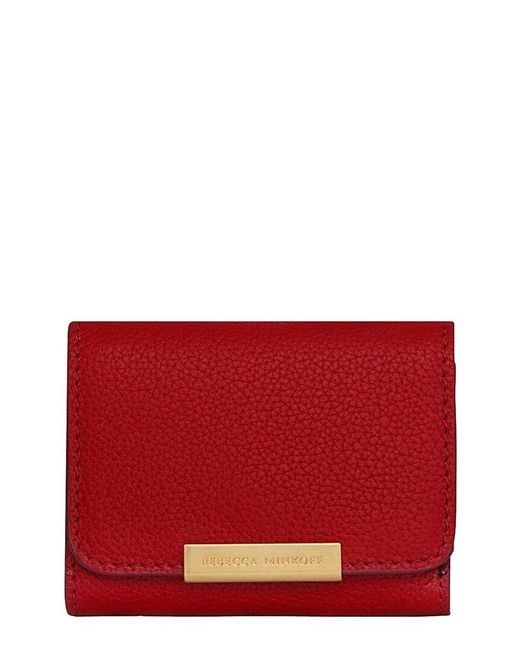 Rebecca Minkoff Red Compact Leather Wallet
