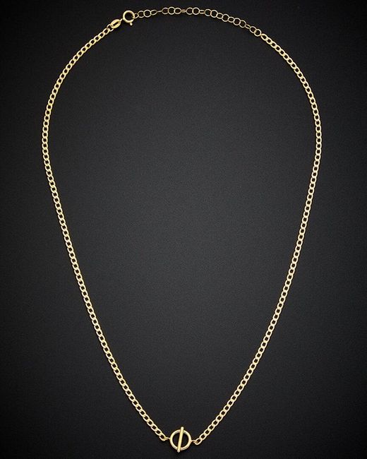 Italian Gold Black 14k Circle & Bar Choker Necklace