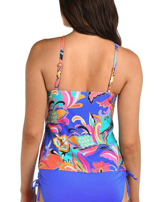 24th & Ocean Blue Prima Paisley Tankini Top