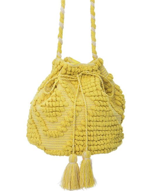Guadalupe Yellow Mochila Bucket Bag