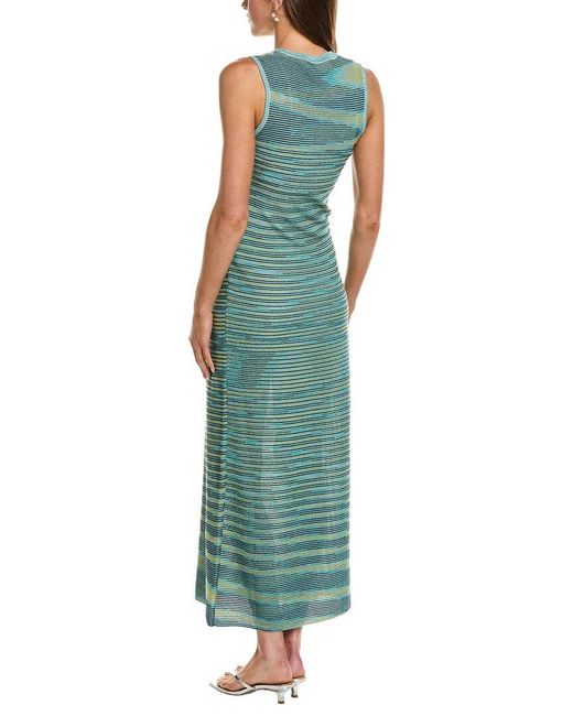 Missoni Green Abito Lungo Wool-Blend Midi Dress