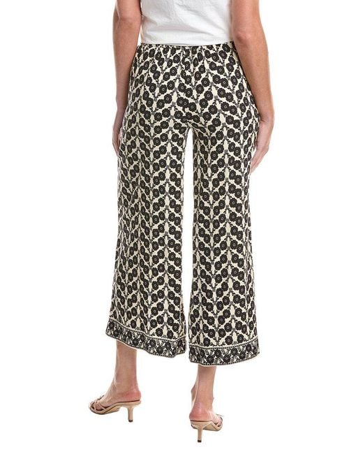 Max Studio Multicolor Pull-On Crop Wide Leg Pant