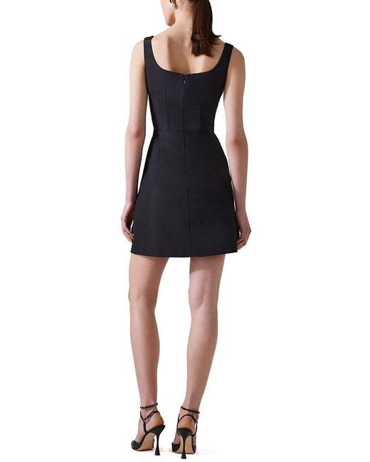 Carolina Herrera Black Silk Sweetheart Neck Dress