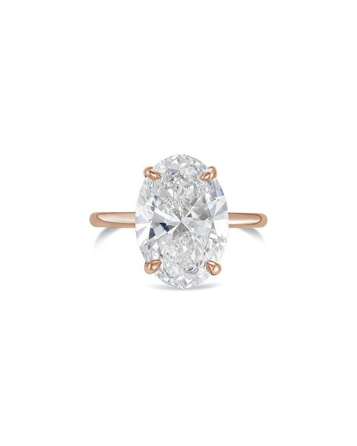 Diana M White Diana M. 14K Rose 2.00 Ct. Tw. Lab-Grown Diamond Solitaire Ring