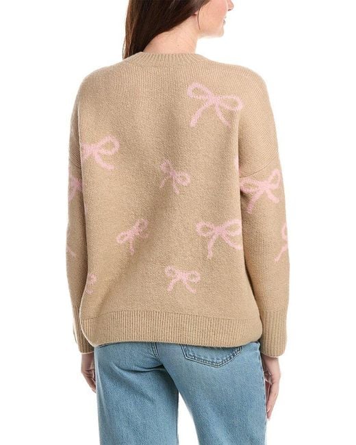 Cece Blue Ribbon Jacquard Pullover