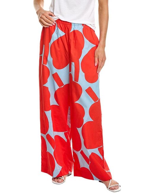 Marimekko Red Kappale Unikko Pant