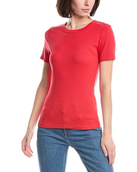 Michael Stars Red Rico Crewneck T-Shirt