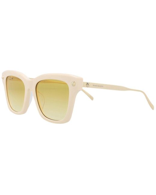 McQueen White 52Mm Sunglasses