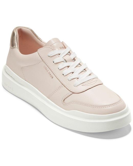 Cole Haan Gp Rally Court Leather Sneaker in Clay Pink/Rose Gold (Pink ...
