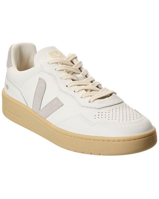 Veja White V-90 O.T. Leather Sneaker for men