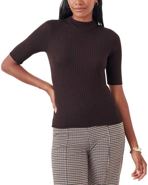 J.McLaughlin Black Angelica Silk & Wool Sweater