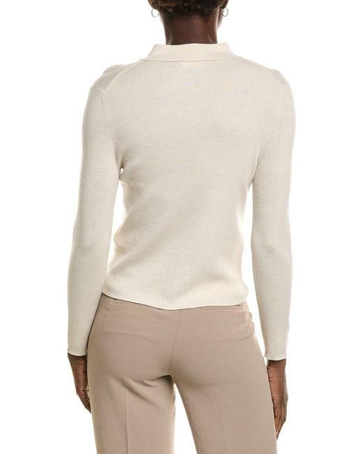 Marc Cain White Wool-Blend Top