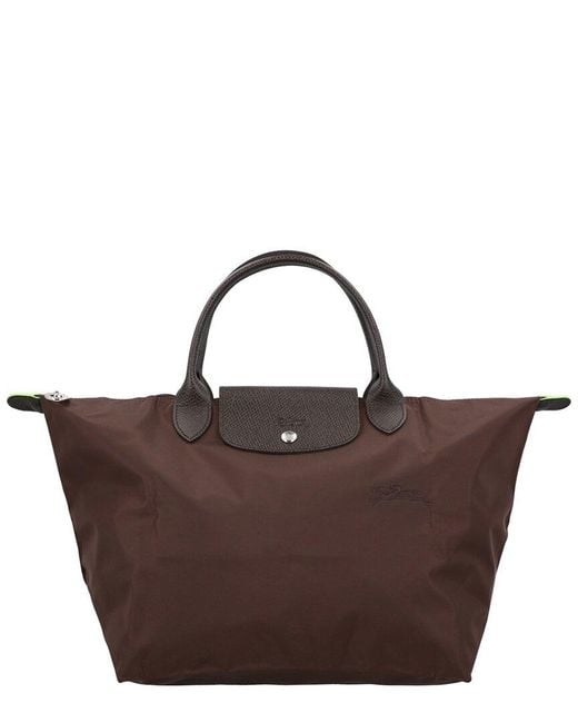 Longchamp Brown Le Pliage Medium Canvas Handbag
