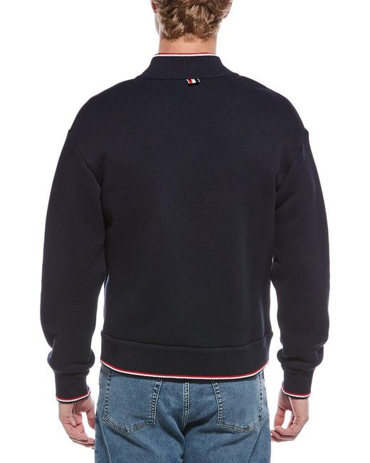 Thom Browne Blue Loopback Oversized Jacket for men